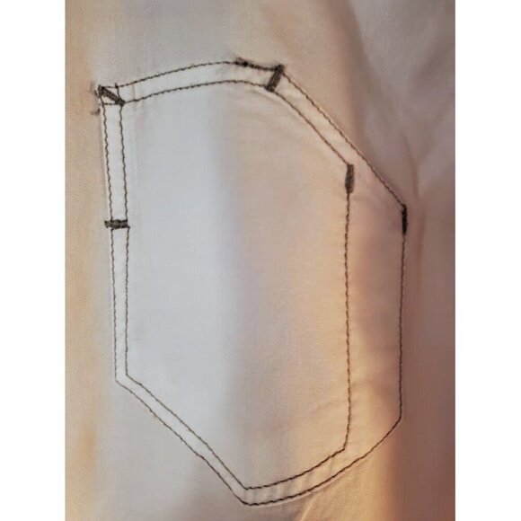 Vintage GUESS XS White Cotton Denim Shirt USA 1981 Collection Button-Down - Picture 12 of 13